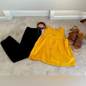 Yellow Sleeveless Top
